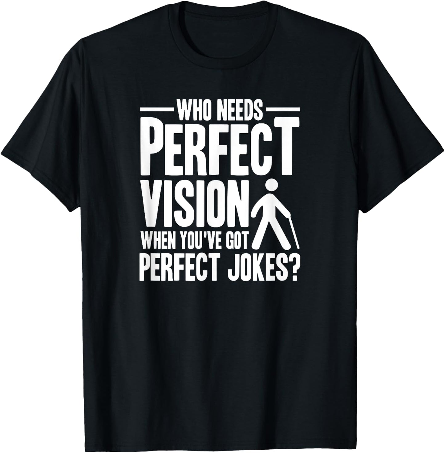 Funny Blind Braille Visually Impaired Blindness T-Shirt - T-Shirt | Black