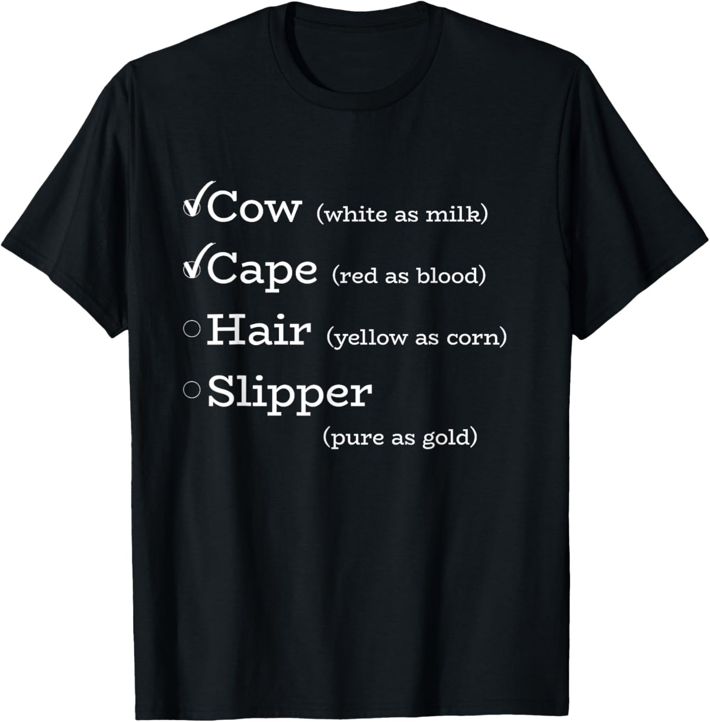Cow Cape Hair Slipper Musical Theatre T-Shirt - T-Shirt | Black