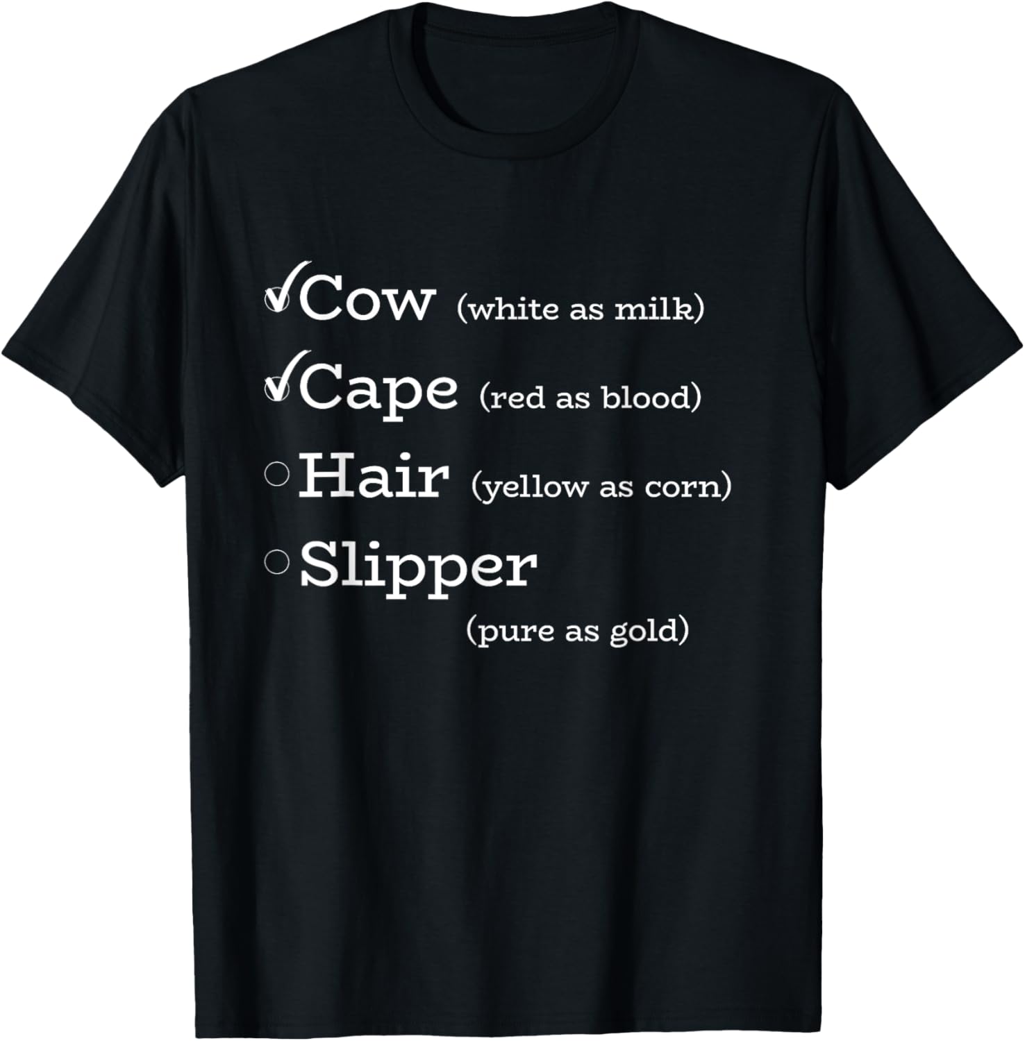 Cow Cape Hair Slipper Musical Theatre T-Shirt - T-Shirt | Black
