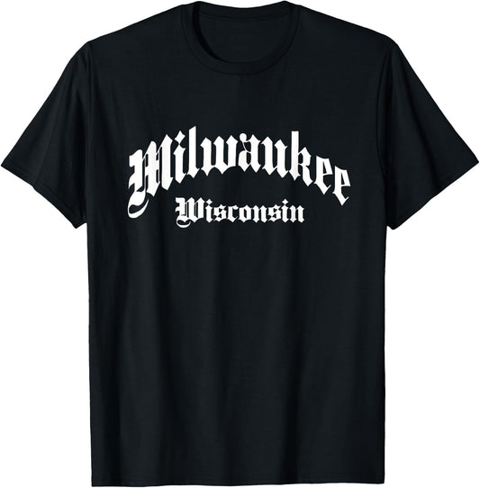 Milwaukee - Wisconsin - Old School Design - Classic T-Shirt - T-Shirt | Black