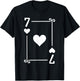Playing Cards Costume - Seven Card - 7 of Hearts T-Shirt - T-Shirt | Black