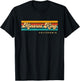 Vintage Sunset Stripes Mineral King, California T-Shirt - T-Shirt | Black