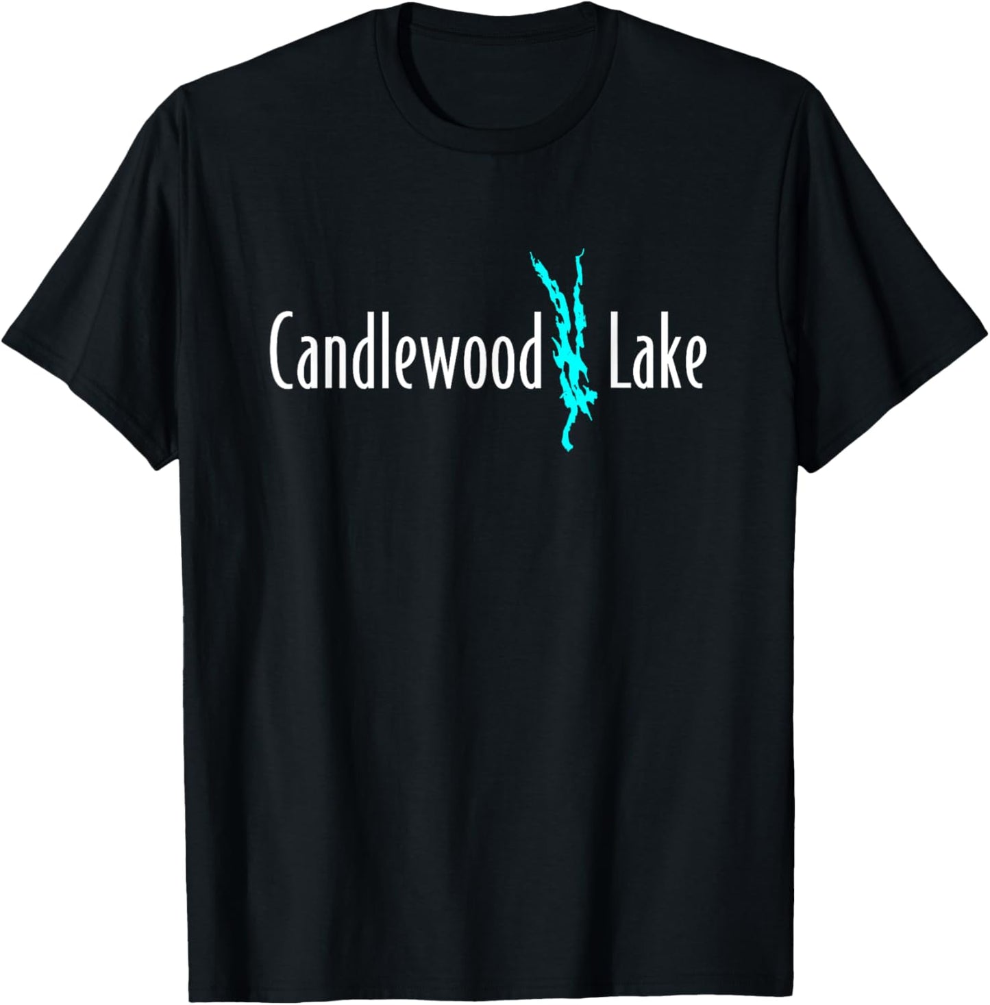 Minimalist Candlewood Lake - Connecticut T-Shirt - T-Shirt | Black