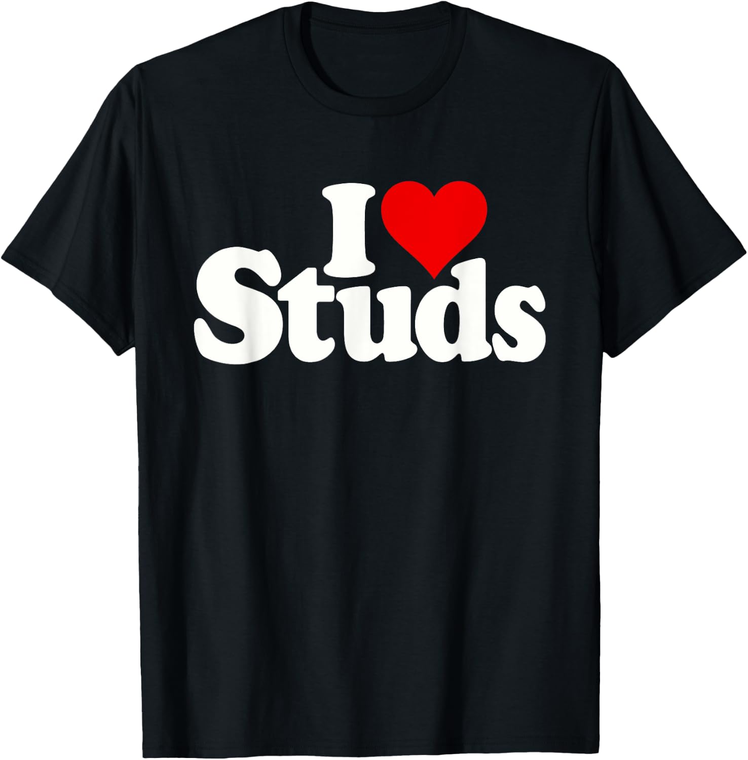 I Love Heart Studs T-Shirt - T-Shirt | Black