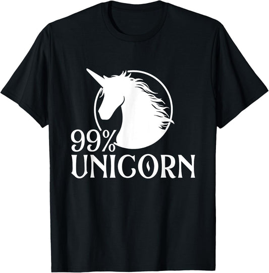 Rainbow Unicorn Mystical Creature Magical Animal T-Shirt - T-Shirt | Black