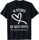 Heart In October We Wear Purple Rett Syndrome Awareness T-Shirt - T-Shirt | Black