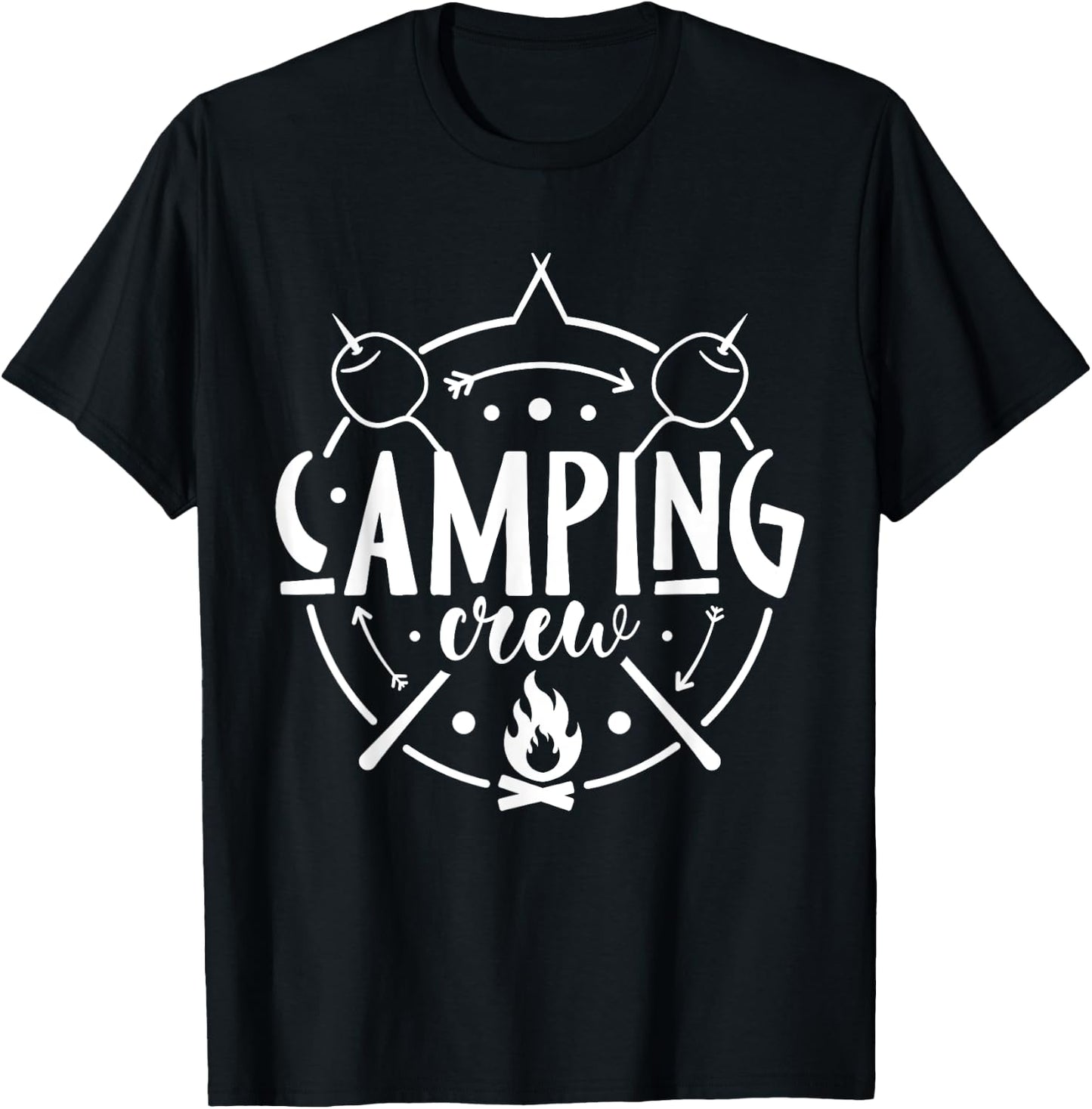 Camping Matching Design for Family Camper Group Camping Crew T-Shirt - T-Shirt | Black