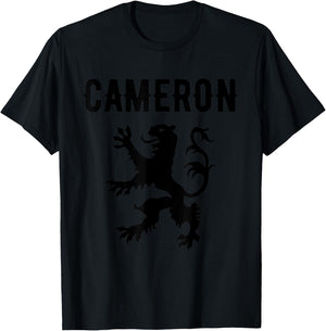 Cameron Clan Scottish Family Name Scotland Heraldry T-Shirt - T-Shirt | Black