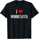 I Love Minnesota I Heart Minnesota Holiday Travel Souvenir T-Shirt - T-Shirt | Black
