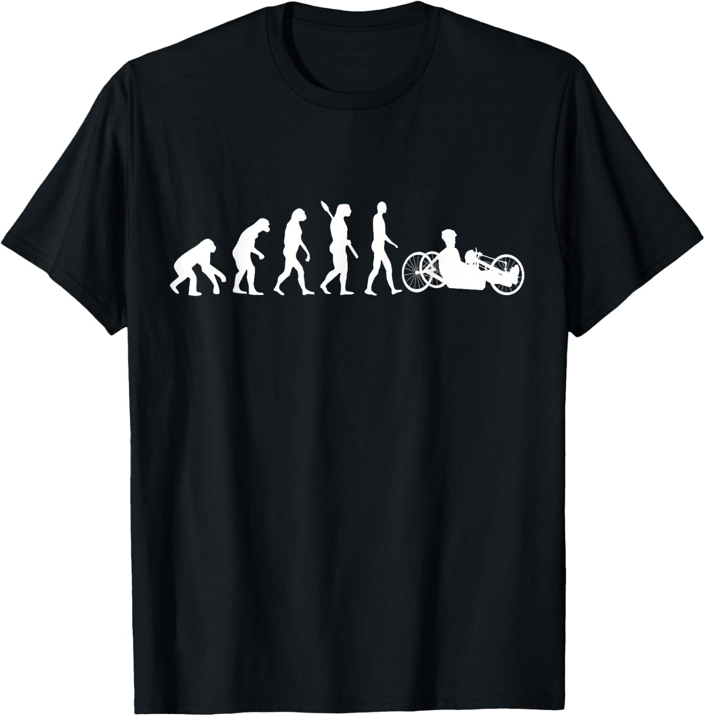 Recumbent Trike Evolution Recumbent Bicycle Recumbent Bike T-Shirt - T-Shirt | Black