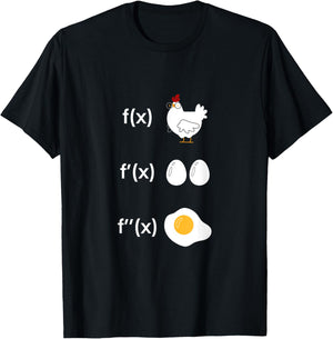 Derivative Function Math Teacher Fried Egg Derivative Chicken Men Women T-Shirt - T-Shirt | Black