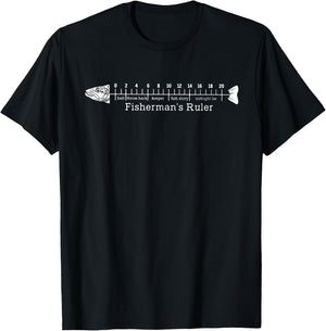 Fisherman's Ruler Funny Fishing T-Shirt - T-Shirt | Black