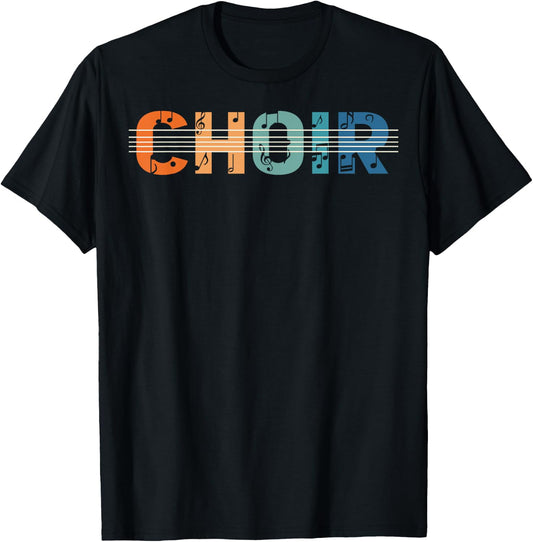 Choir Retro Singer Music Group Teacher Choir Directors T-Shirt - T-Shirt | Black