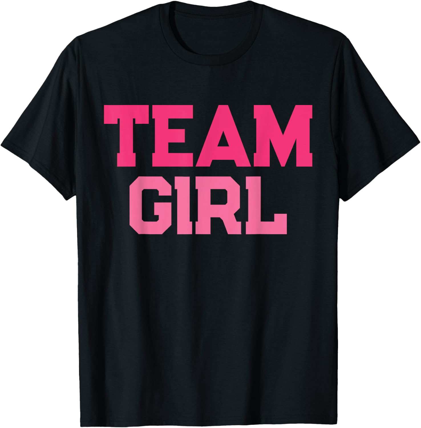 Pink Team Girl Team Boy Gender Reveal Party Matching Family T-Shirt - T-Shirt | Black