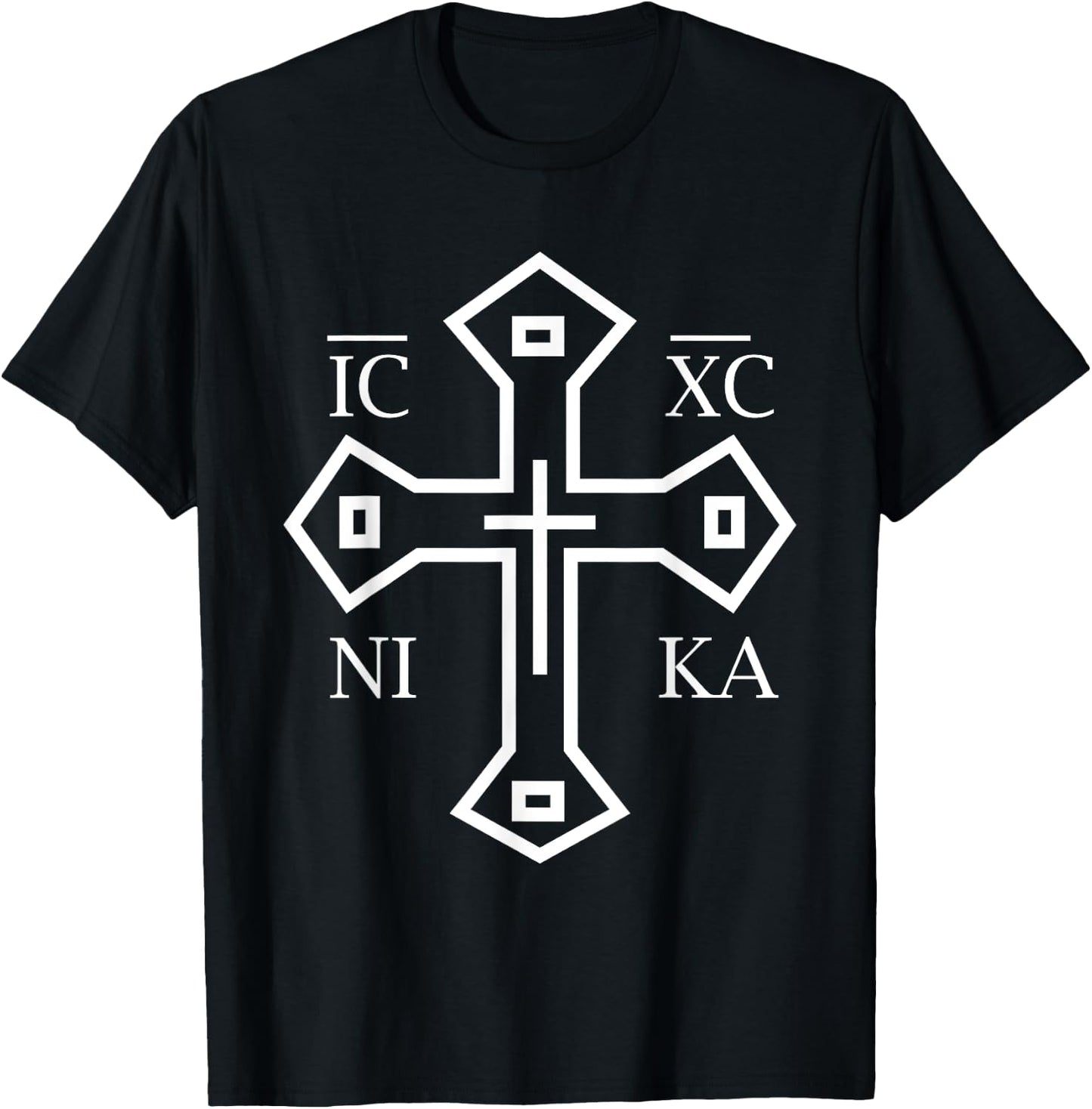 Orthodox Cross Jesus Christ Orthodox Christian T-Shirt - T-Shirt | Black