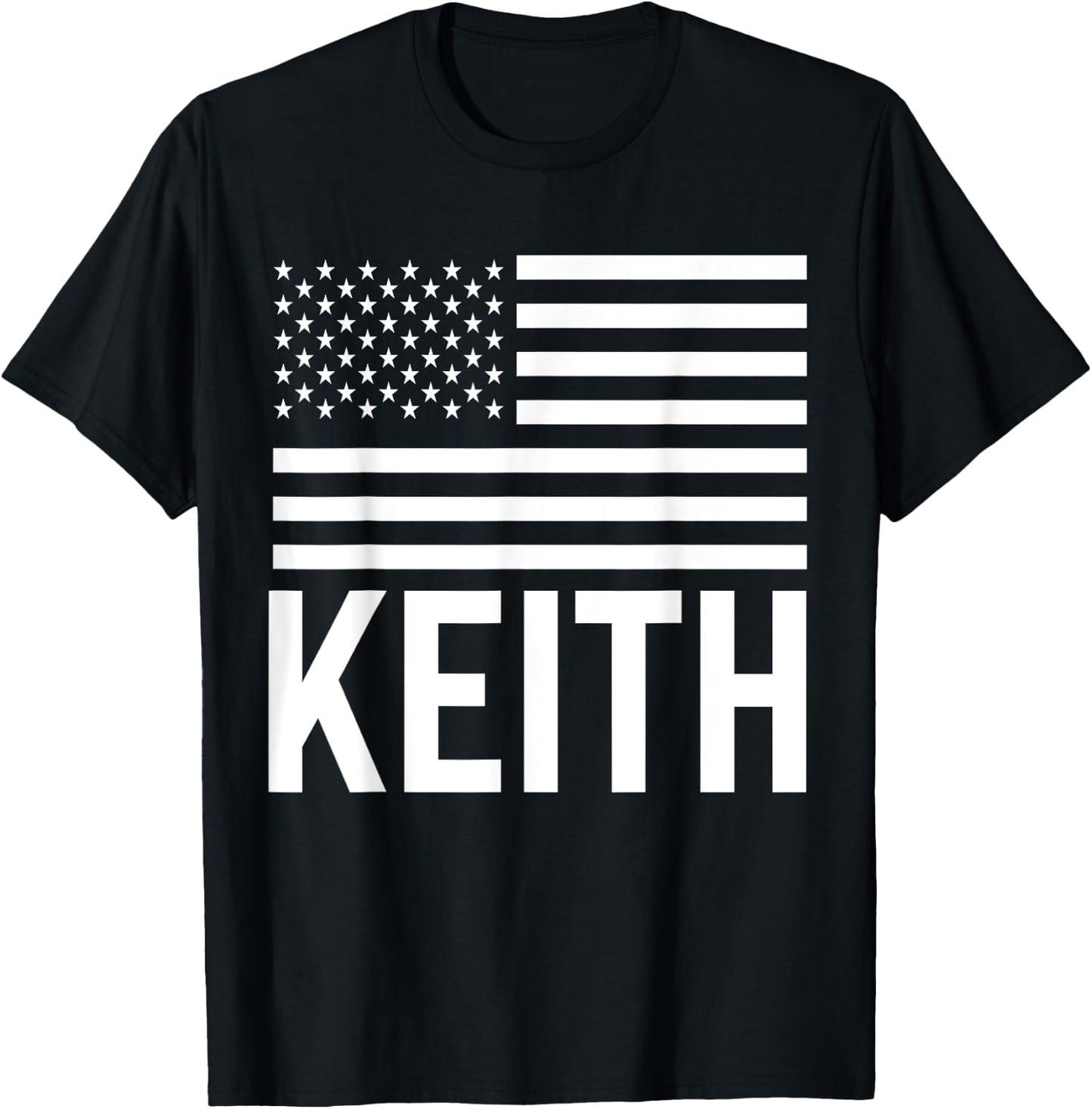 Keith Usa Name Forename Personalized Birthday T-Shirt - T-Shirt | Black