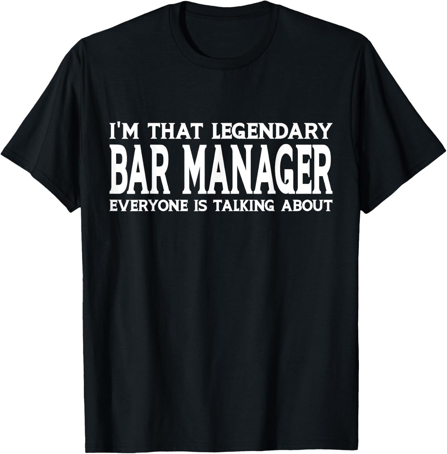 Bar Manager Job Title Employee Funny Worker Bar Manager T-Shirt - T-Shirt | Black