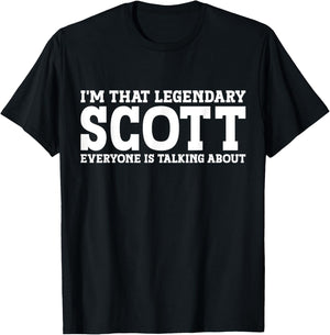 Scott Surname Funny Team Family Last Name Scott T-Shirt - T-Shirt | Black