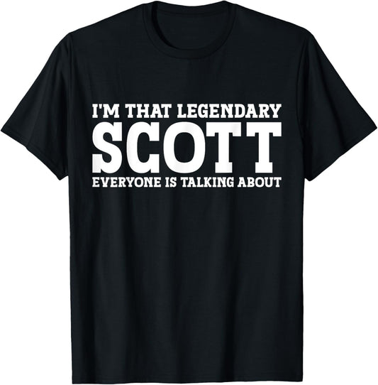 Scott Surname Funny Team Family Last Name Scott T-Shirt - T-Shirt | Black