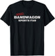 Funny Football Baseball Official Bandwagon Sports Fan T-Shirt - T-Shirt | Black