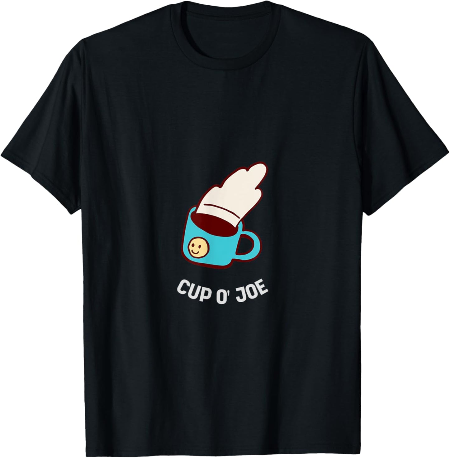 Cup O' JOE Retro Funny Coffee Lover Designs Present T-Shirt - T-Shirt | Black