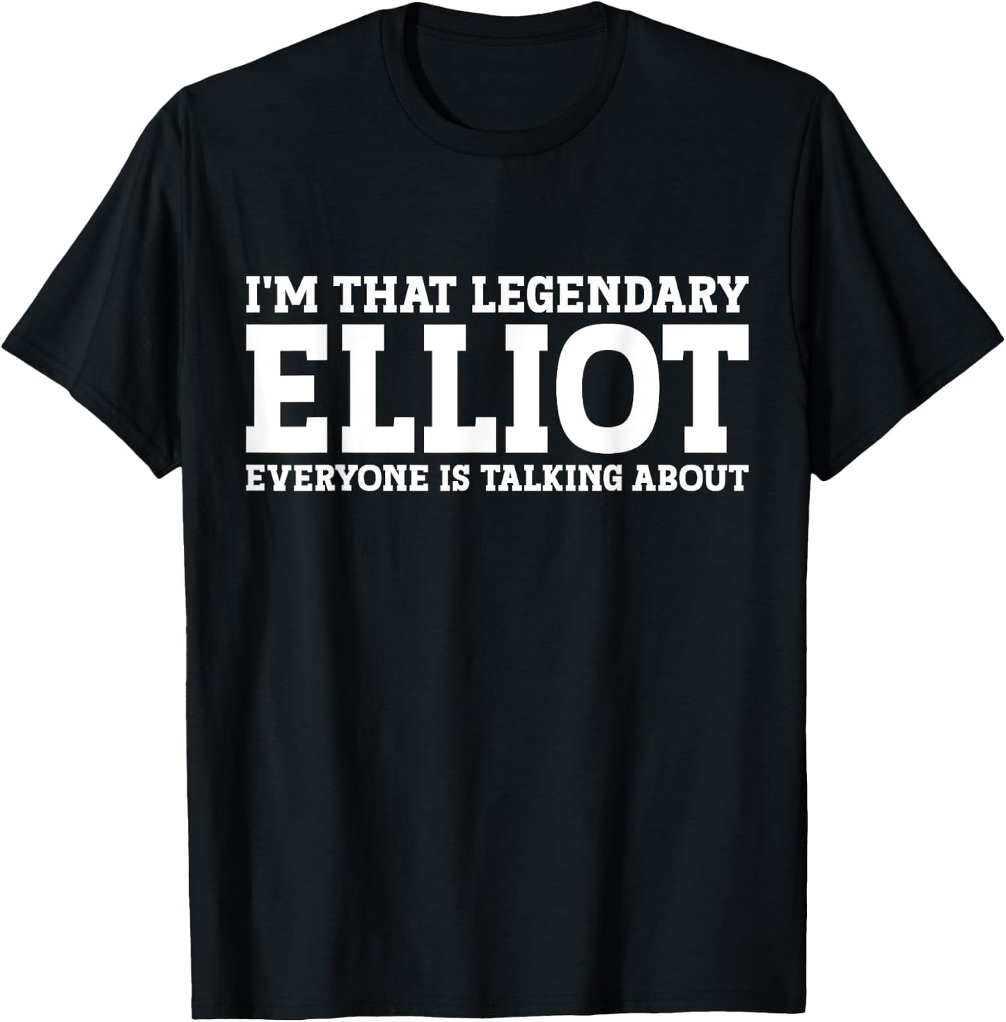 Elliot Surname Funny Team Family Last Name Elliot T-Shirt - T-Shirt | Black