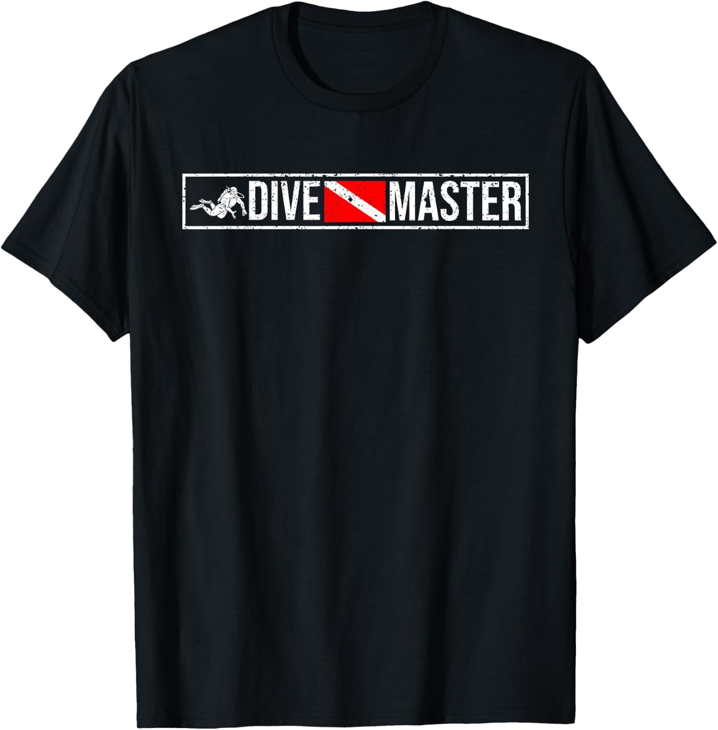 Dive Master Professional Divers Scuba Diving Flag Instructor T-Shirt - T-Shirt | Black