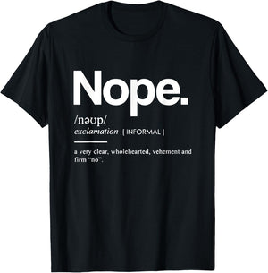 Nope Definition T-Shirt - T-Shirt | Black