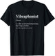 Funny Vibraphonist Definition For Marimba Vibraphone Players T-Shirt - T-Shirt | Black