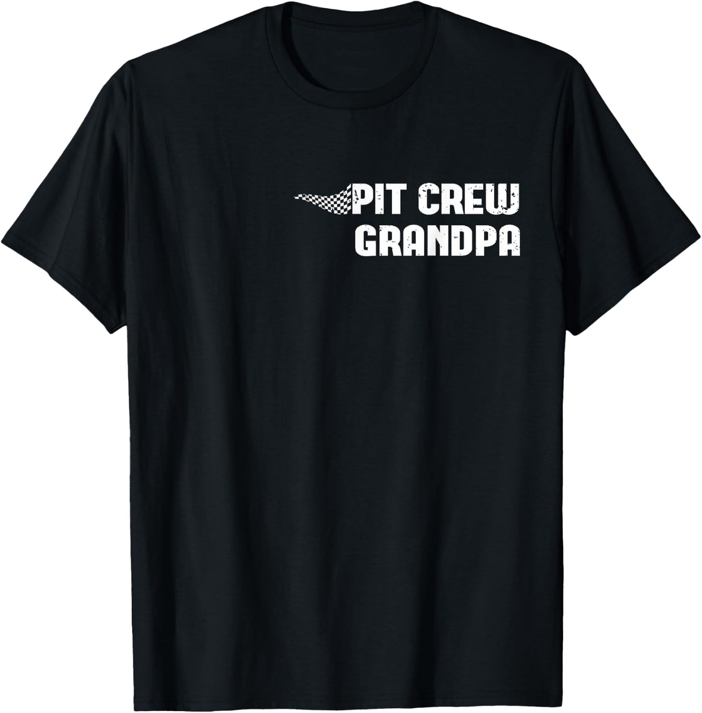 Pit Crew Grandpa Racing Car Family Matching Birthday Party T-Shirt - T-Shirt | Black