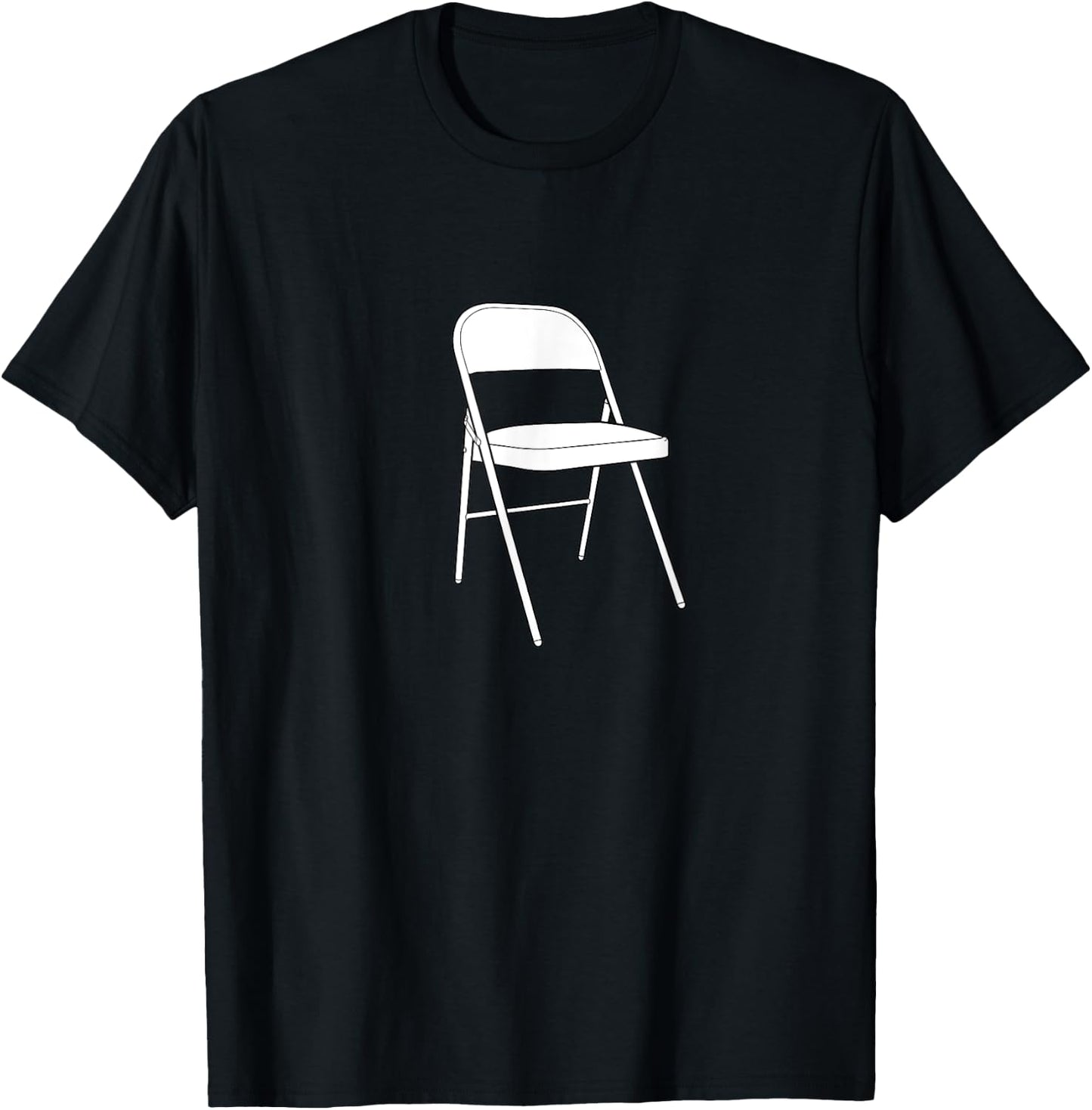 Iconic White Folding Chair T-Shirt - T-Shirt | Black