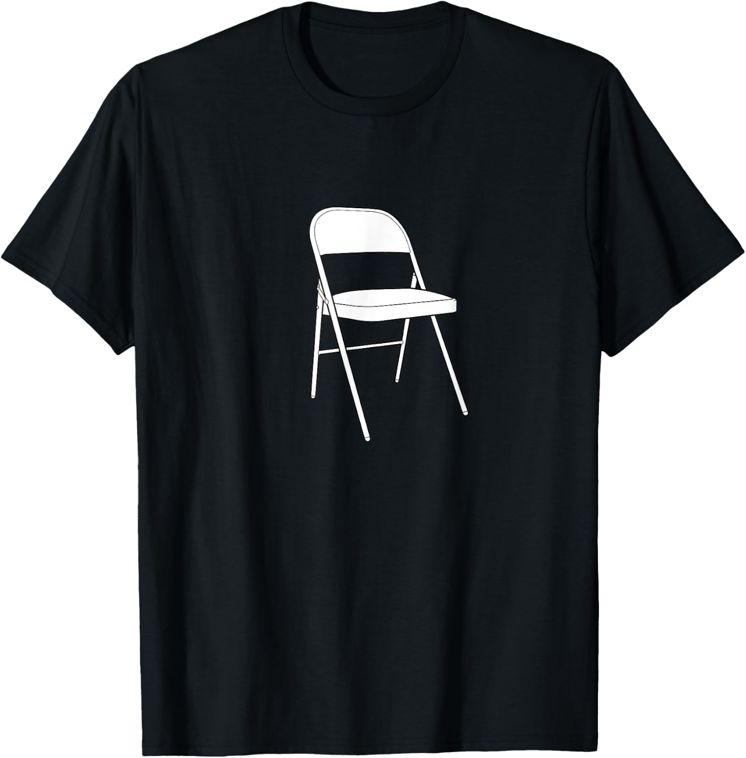 Iconic White Folding Chair T-Shirt - T-Shirt | Black