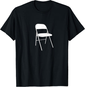 Iconic White Folding Chair T-Shirt - T-Shirt | Black