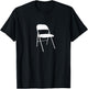 Iconic White Folding Chair T-Shirt - T-Shirt | Black
