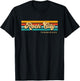 Vintage Sunset Stripes Rock City, Tennessee T-Shirt - T-Shirt | Black