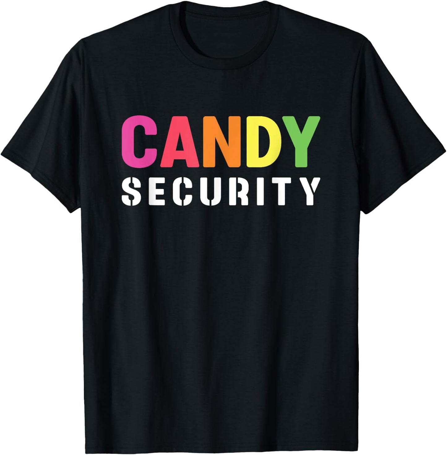 Halloween Costume Funny Candy Security T-Shirt - T-Shirt | Black