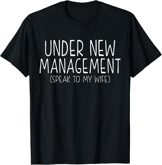 Funny Wedding Saying New Husband Humor Quote, Newlywed T-Shirt - T-Shirt | Black