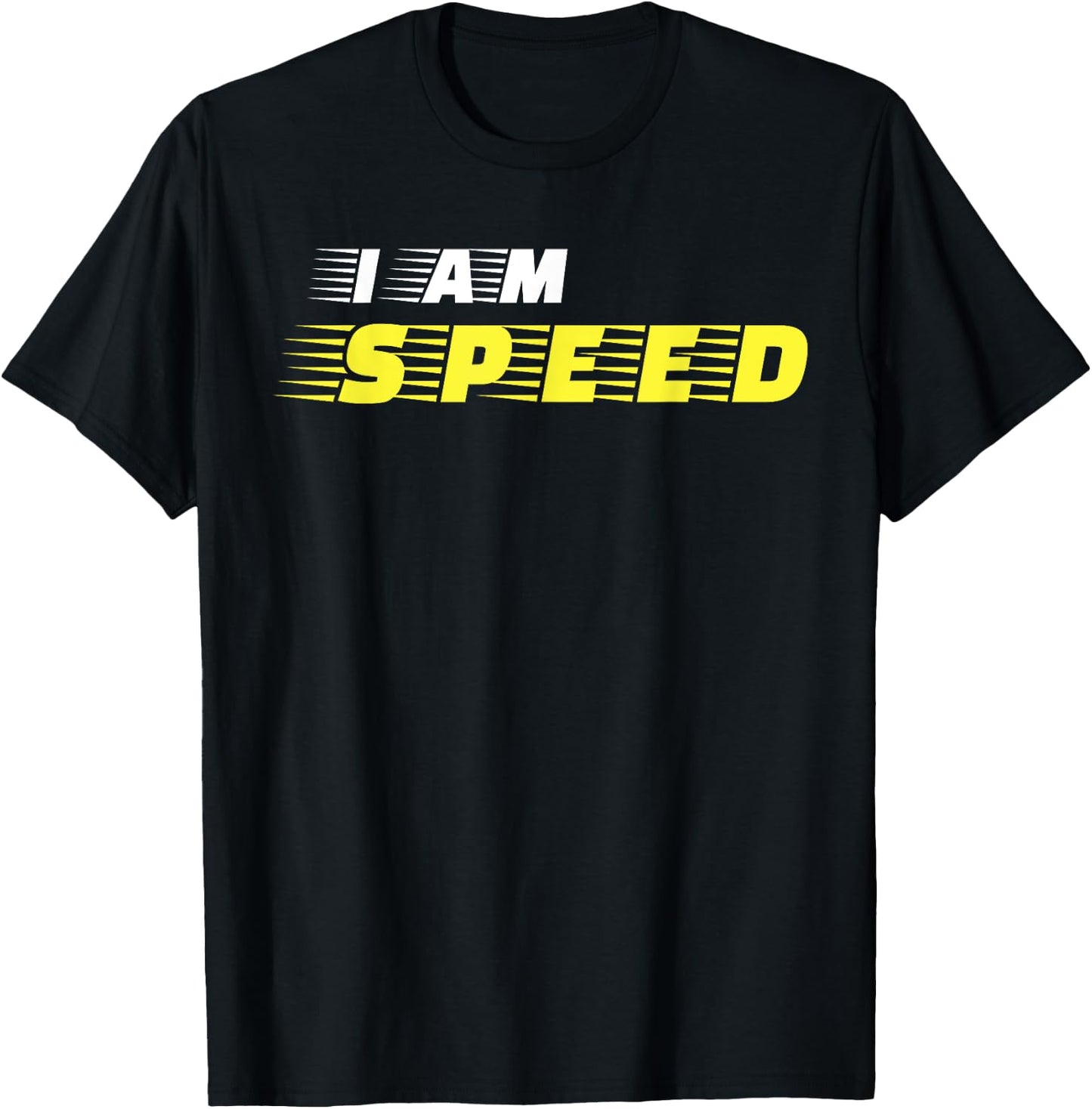 I am Speed Car Racing Fast Person Movie Quote Kids Race T-Shirt - T-Shirt | Black