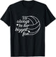 I'll Always Be Her Biggest Fan Cool Volleyball Mom Dad Coach T-Shirt - T-Shirt | Black