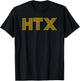 HTX / Houston TX Retro Linear Design T-Shirt - T-Shirt | Black