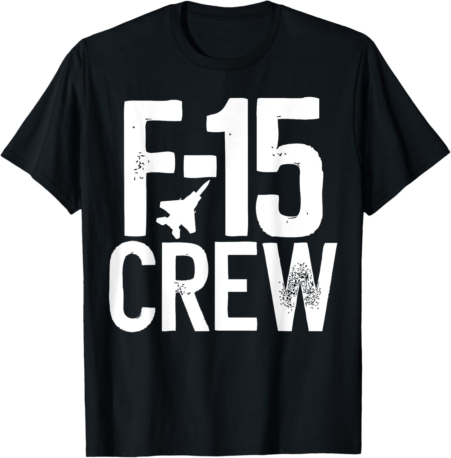 Eagle F-15 silhouette Jet Fighter Crew and Team Fighter jet T-Shirt - T-Shirt | Black