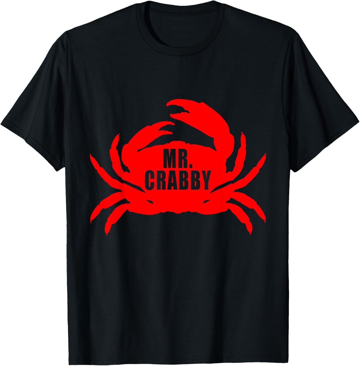 Mr. Crabby Crab Grumpy Grouchy Funny Sarcastic Adult Humor T-Shirt - T-Shirt | Black