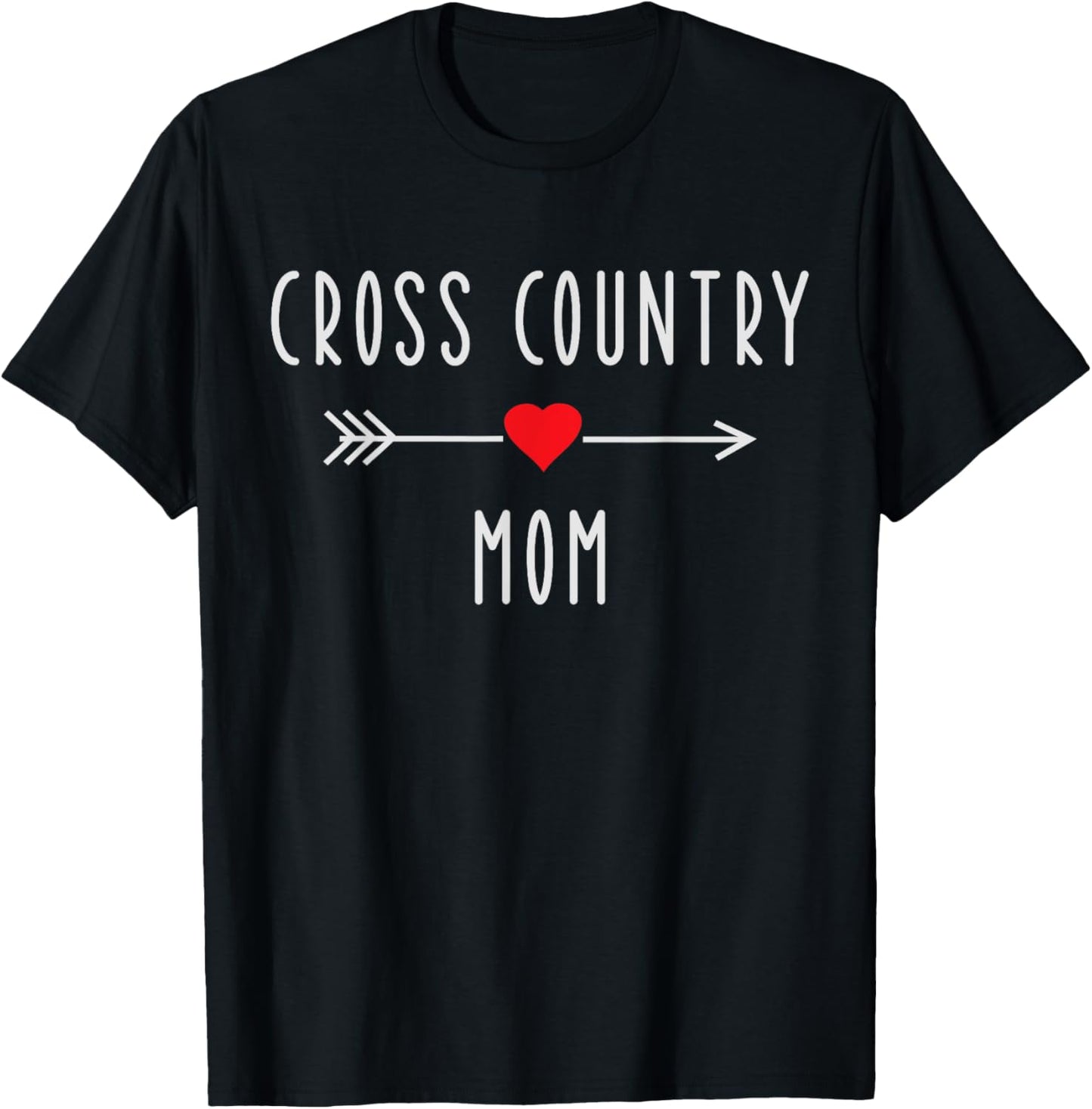 Cross Country Mom Funny Running XC Runner Mom Gift T-Shirt - T-Shirt | Black