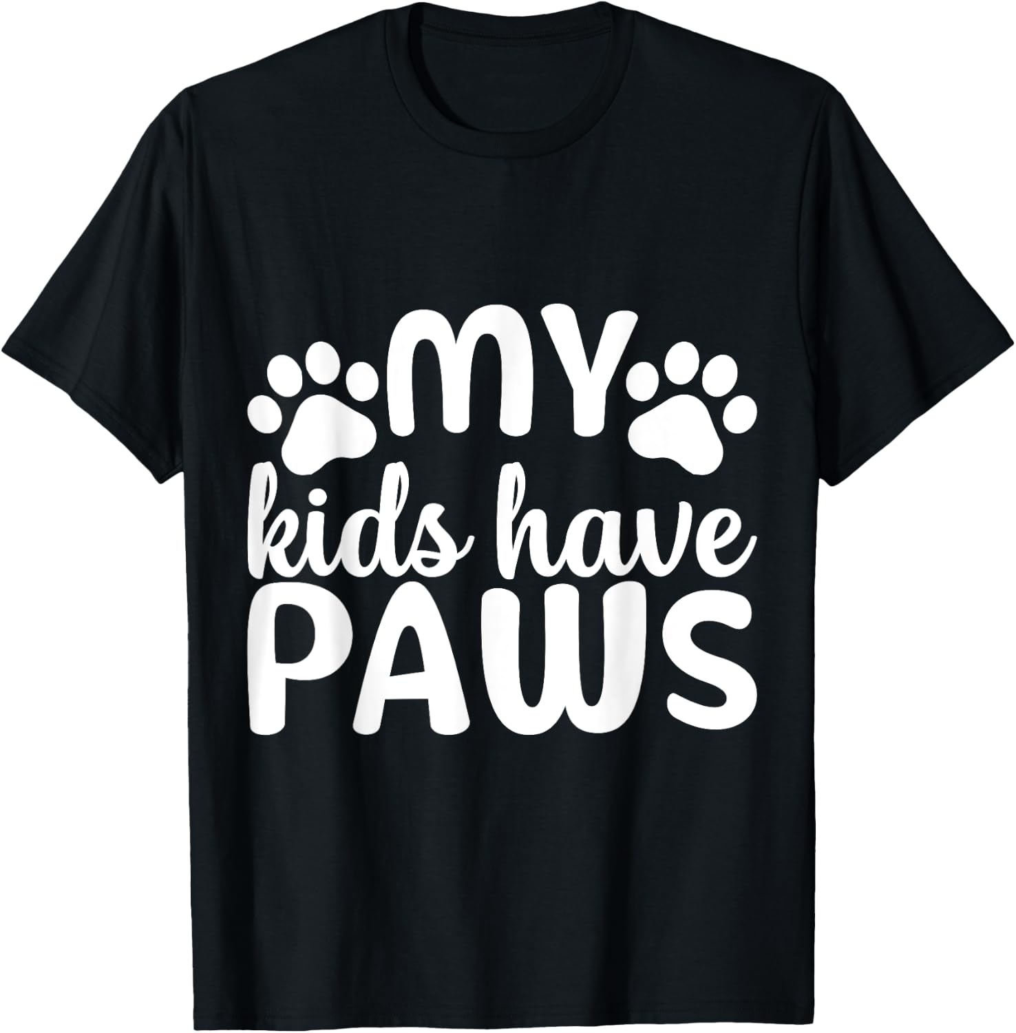 My Kids Have 4 Paws Cat and Dog Mom Pet Lover Women Men T-Shirt - T-Shirt | Black