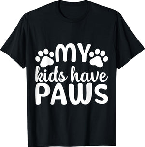 My Kids Have 4 Paws Cat and Dog Mom Pet Lover Women Men T-Shirt - T-Shirt | Black