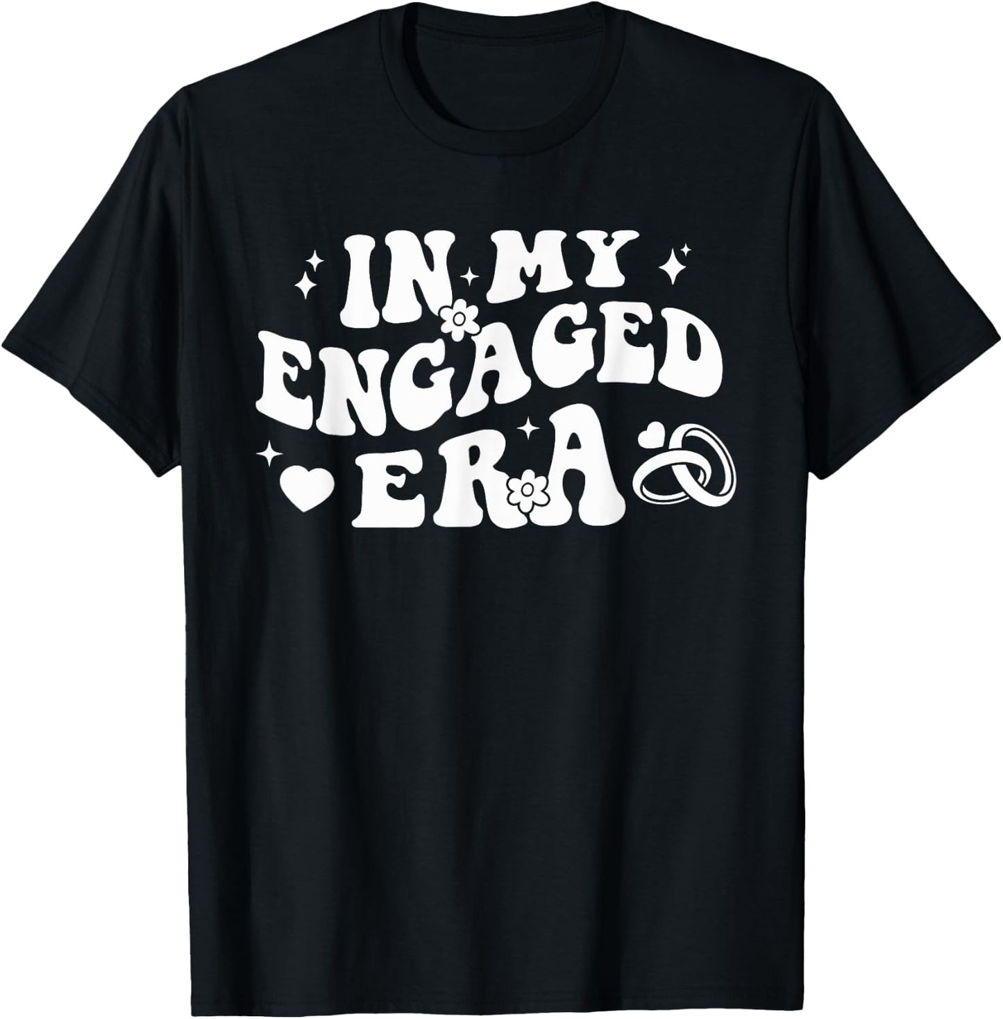 In My Engaged Era Retro Bride Bachelorette Party Bridesmaid T-Shirt - T-Shirt | Black