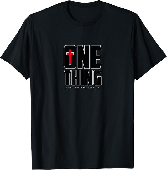This One Thing I Do Philippians 3 Strong Athletic Christian T-Shirt - T-Shirt | Black