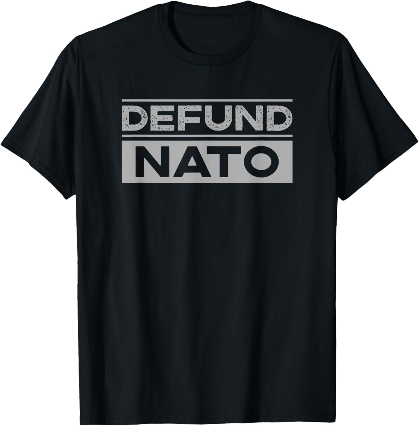 Anti-NATO Defund NATO T-Shirt - T-Shirt | Black