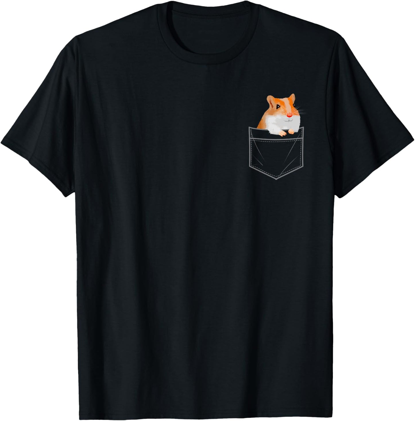 Funny Hamster Design Women Boys Girls Hamster Lovers T-Shirt - T-Shirt | Black