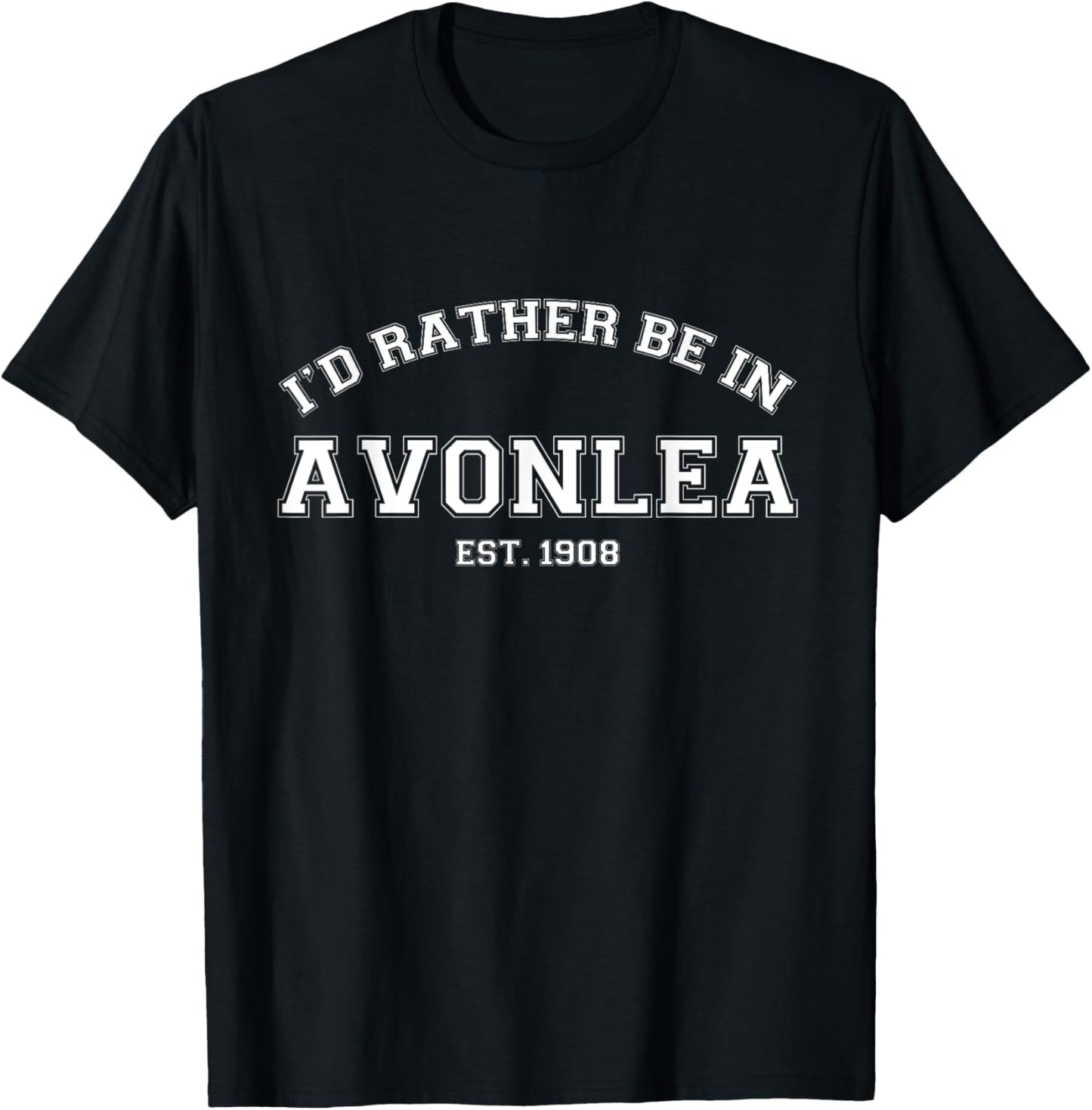 L.M. Montgomery Green Gables I'd Rather Be In Avonlea T-Shirt - T-Shirt | Black
